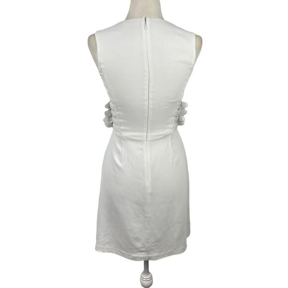 A.L.C. Women's Size 0 Anderson Crepe Mini Dress Buckle Waist Detail Coastal - Picture 8 of 14